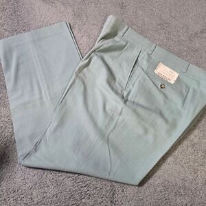 Thomson Mens 38x30 Pleated Trousers Light Blue Vintage Cotton Made in USA